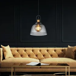Pendelleuchte Hängeleuchte Deckenlampe Messing Glas H 120 cm Esszimmerleuchte