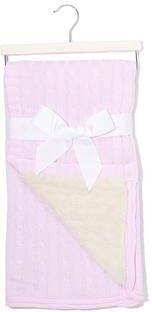 Baby Mode Cable Knit Sherpa Baby Blanket