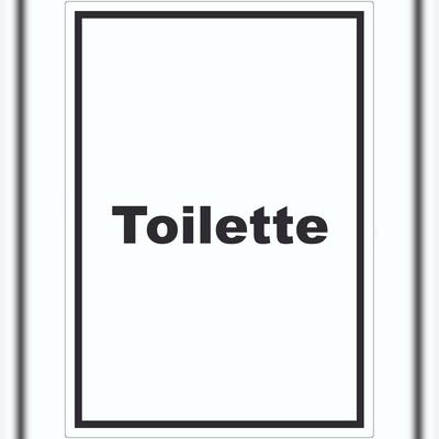 HB-Druck Toilette Aufkleber mit Text Klo WC hochkant A1 (594x841mm)