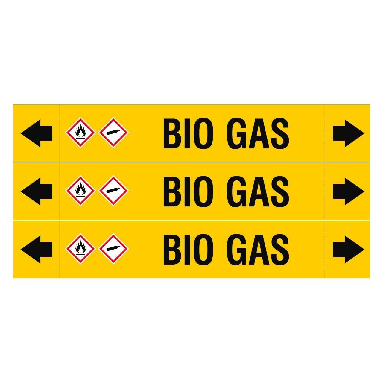 Brady ASME - Rohrmarkierer - Bio Gas (ASMEPM-37X230MM-BIO GAS)