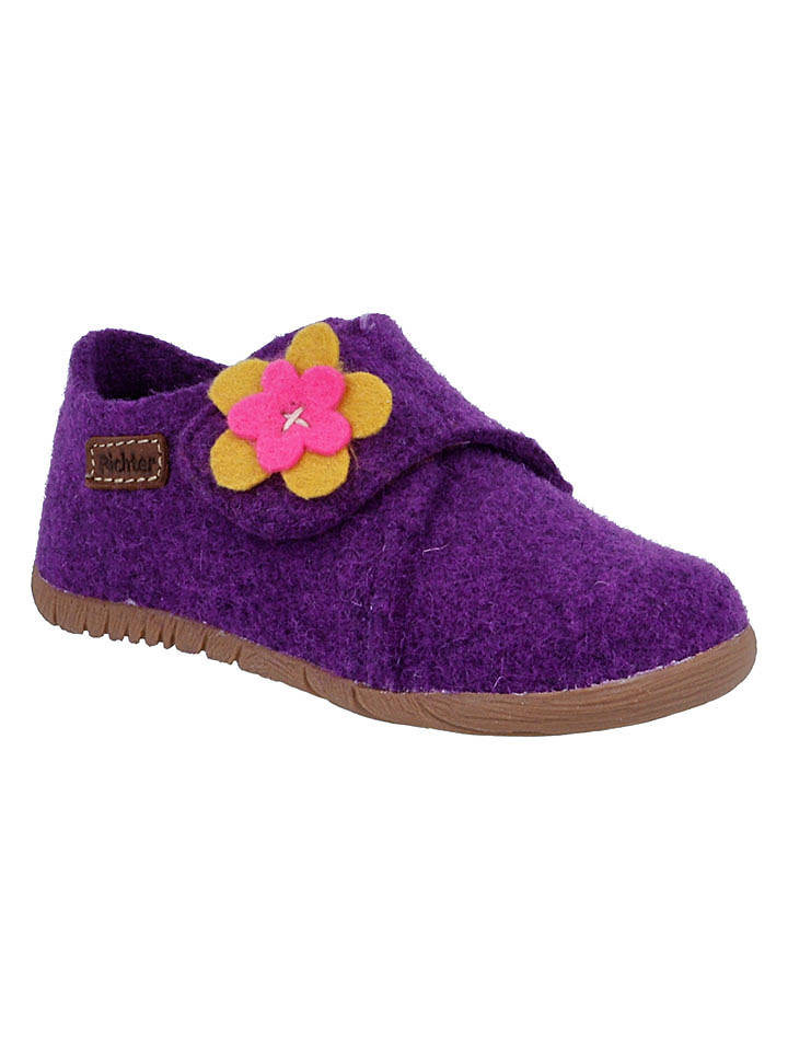 Richter Shoes Hausschuhe "Filzi" in Lila - 28