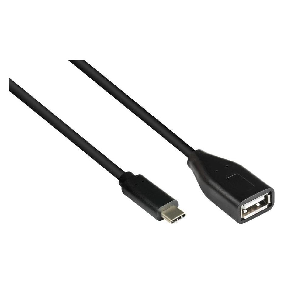 Good Connections Alcasa 2511-OTG2. Kabellänge: 0,1 m, Anschluss 1: USB C, Anschluss 2: USB A, USB-Version: USB 2.0... (0.10 m, USB 2.0) (2511-OTG2)