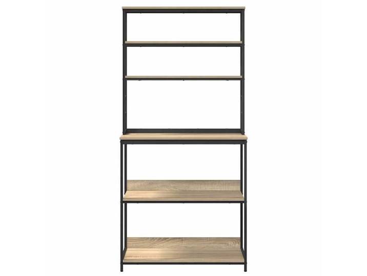 Bibliothèque SOLOMOON CHIC Étagère de cuisine Chêne Sonoma 80x40x168 cm BB511