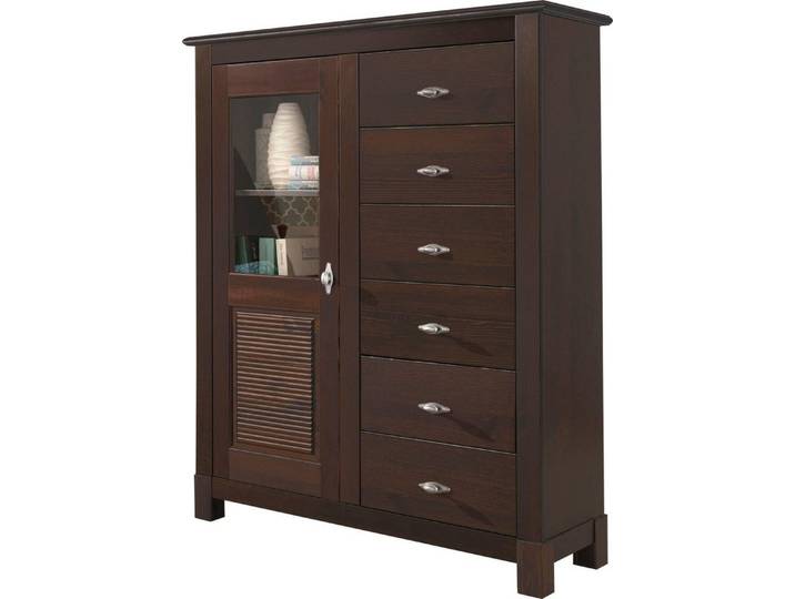 OTTO home Highboard Rauna, Vitrine, Breite 103 cm, FSC®-zertifiziertes Massivholz