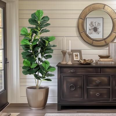 Yun 4FT/5FT/6FT Artificial Tree,Faux Fiddle Leaf Fig Tree