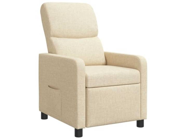 IBUQDDV Liegesessel Stoff Creme mit Massagefunktion und Fernbedienung Polyester, atmungsaktiv, Schaumfaserfüllung, Neigung 115-160 Grad, Wohnzimmer, Arbeitszimmer
