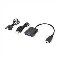 SECOMP STANDARD Adapterkabel HDMI zu VGA+3,5mm-Audio (Stereo), 0,23 m S3210