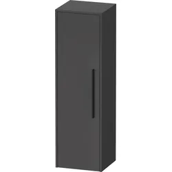 Duravit D-Code Halbhochschrank, eine Tür mit Anschlag links, 400x360x1320mm, mit Griff, DC1338LBD490000, Farbe: Korpus Graphit Matt, Griff Diamantschwarz Matt