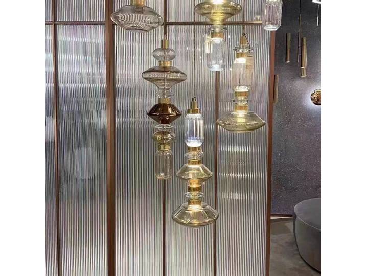 Lampe suspendue en verre de cristal italien, lampe de luxe moderne et créative pour Restaurant, salle d'exposition d'art, café, décoration d'ambiance