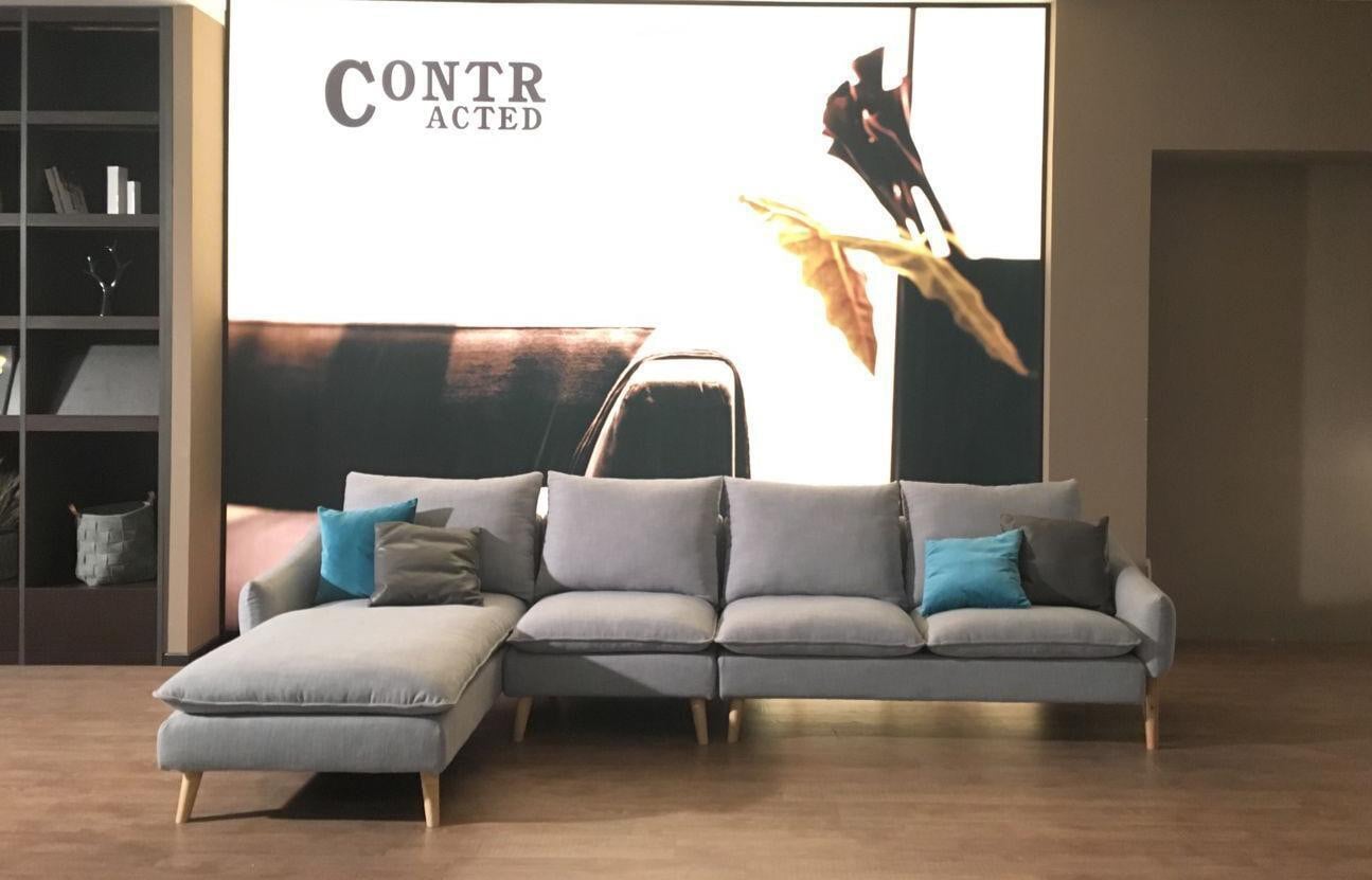Moderne hoekbank AEA in textiel voor de woonkamer