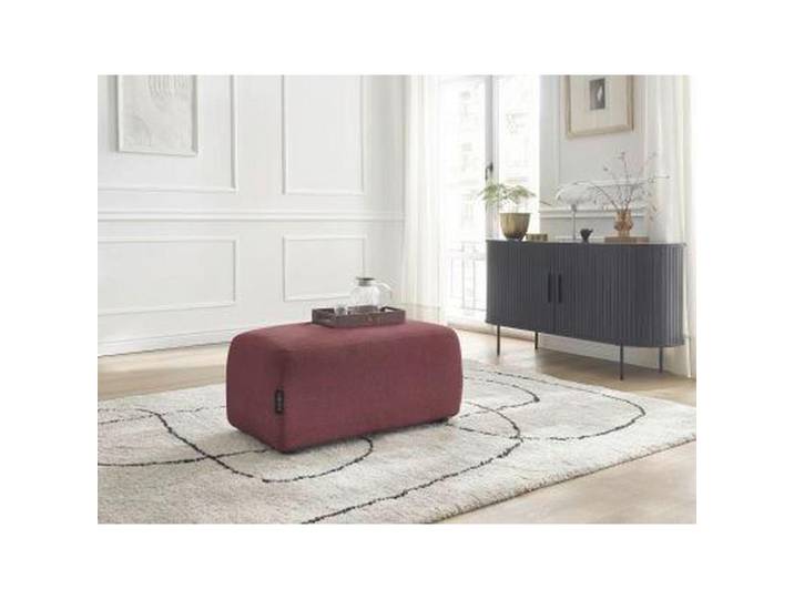 Hocker Atilla, Rot, Kunststoff, rechteckig, 92x44x48 cm, Wohnzimmer, Hocker, Sitzhocker