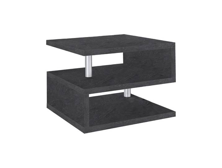 Table basse en bois grisé ardoise
