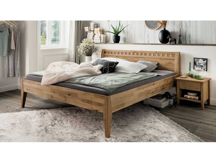 Doppelbett 'Modesto' 160x200cm Wildeiche geölt