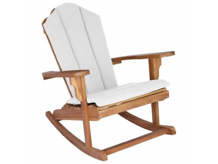 vidaXL Garten Adirondack Schaukelstuhl Natur 100% Polyester