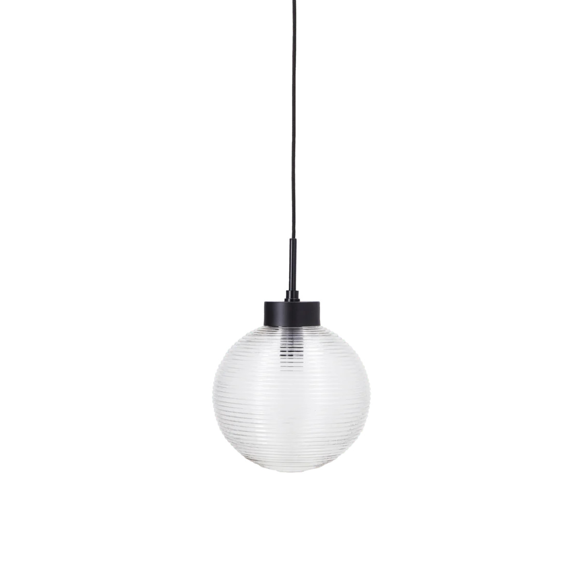 House Doctor Gaia hanglamp - zwart - metaal en glas