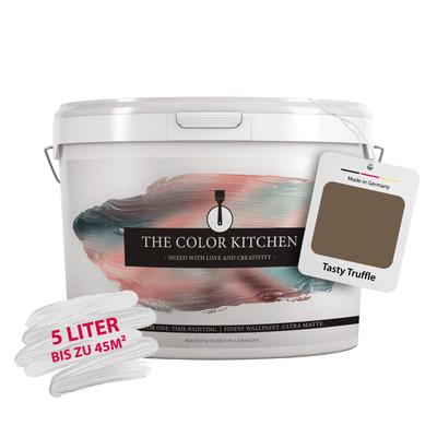 Wand- und Deckenfarbe A.S. CRÉATION "Seidenmatt Innenfarbe THE COLOR KITCHEN", braun (tck6014 tasty truffle), 5 l 5ml, Farben, für Wohnzimmer Schlafzimmer Flur Küche, versch. Brauntöne