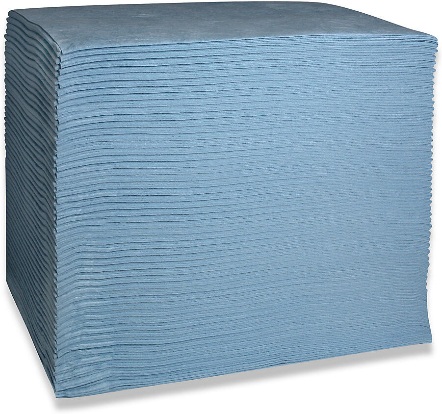 kaiserkraft FIRST Bindevlies, Tücher, Ausführung Medium, für Öl, 500 x 400 mm, blau, 4 VE à 50 Stk