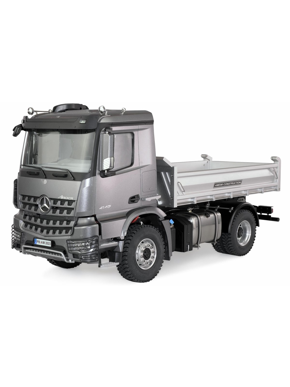 Amewi Mercedes-Benz Arocs Hydraulic Dumper Lorry Basic 4x2 1:14 RTR Grey