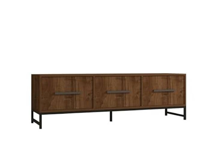Moderner TV-Ständer aus Walnussholz, 160 cm 100% melaminbeschichtete Spanplatte, 18 mm stark Wandmontage, mehrere Ablagen, stilvoll und funktional
