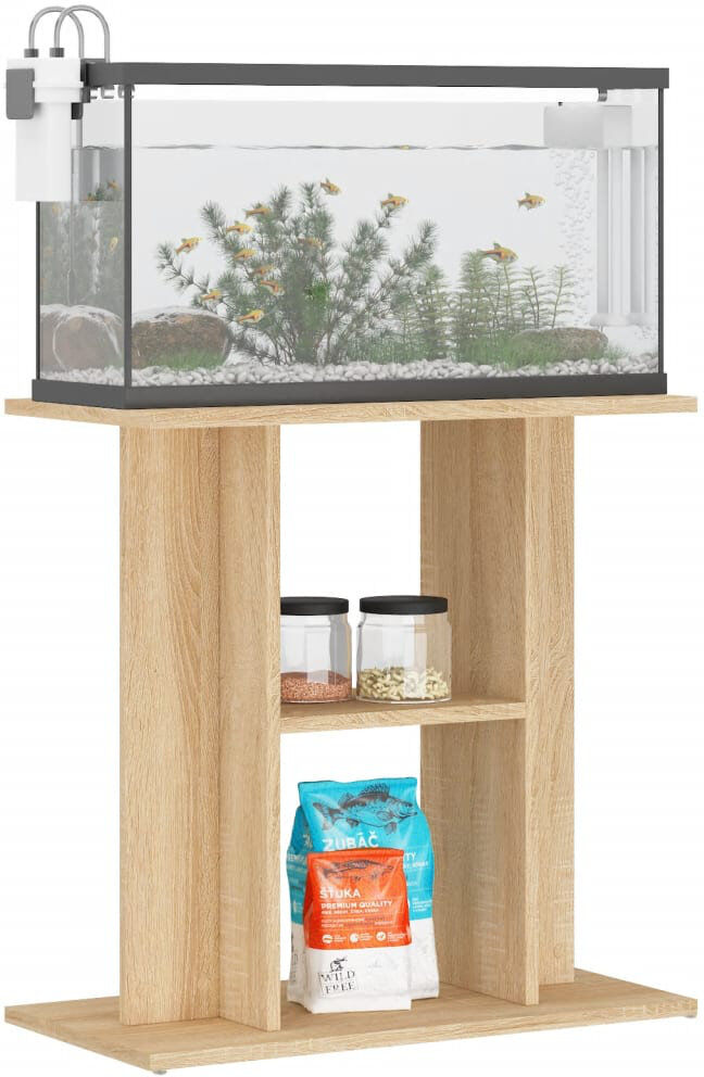 Archie & Oscar Cheryl Aquarium Stand Grey Sonoma 60cm H x 60cm W x 30cm D