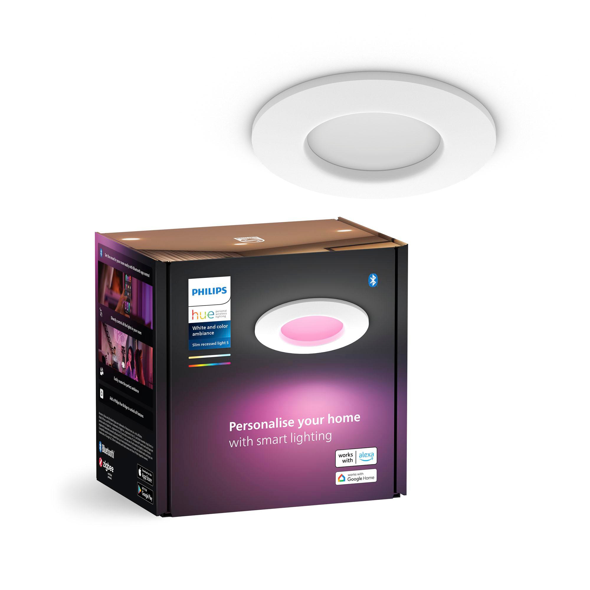 Philips Hue Slim Recessed Spot white 90mm 929003712101