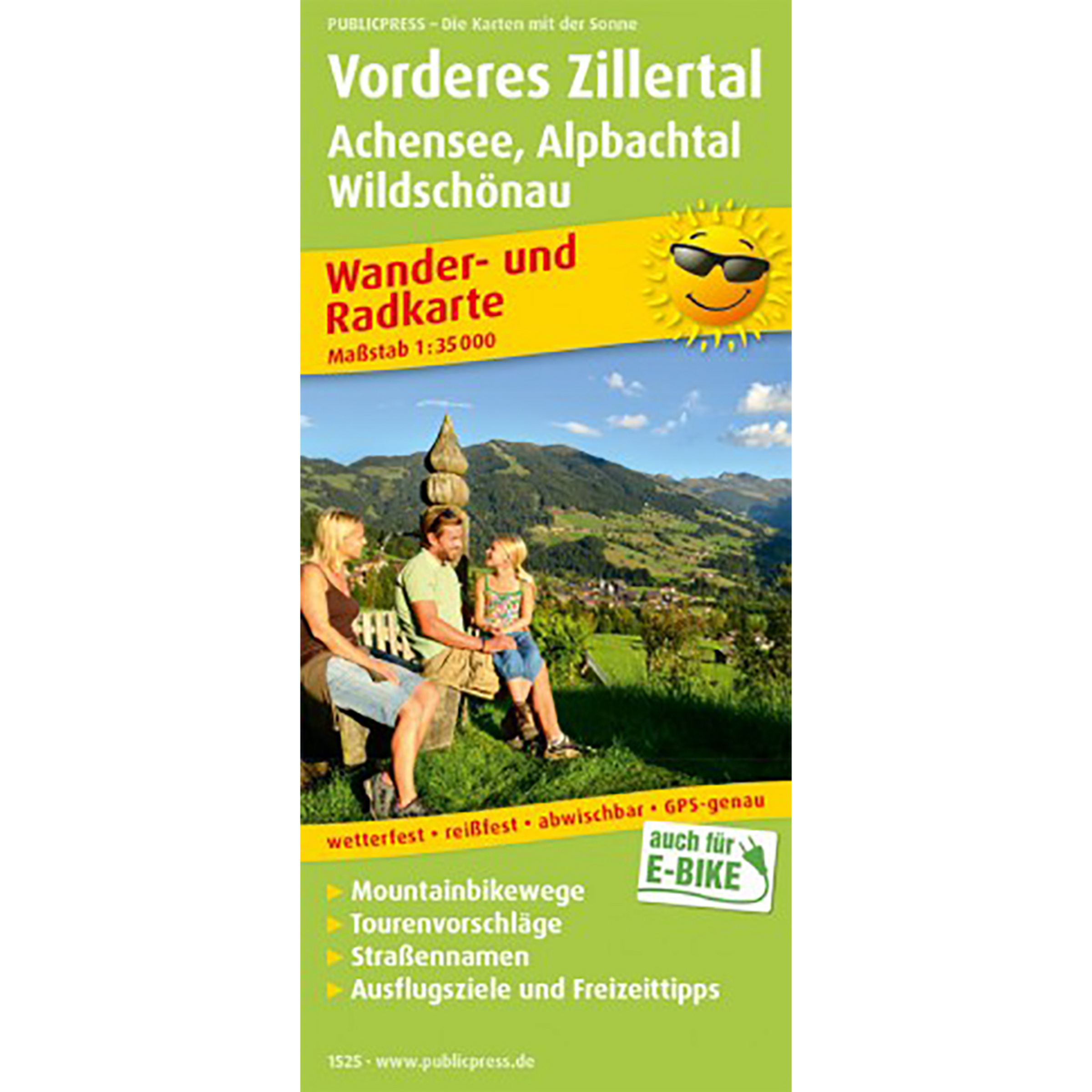 PublicPress RWK 1525 Vorderes Zillertal - Achensee, Alpbachtal Topografische Karten