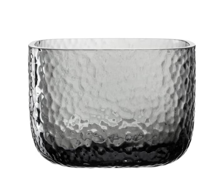 LEONARDO HOME Martello 033197 Vase Polyvalent\, décoration élégante avec Surface Tactile\, Coupe intemporelle\, Vase à Fleurs\, Unique\, Hauteur 13 cm\, Gris