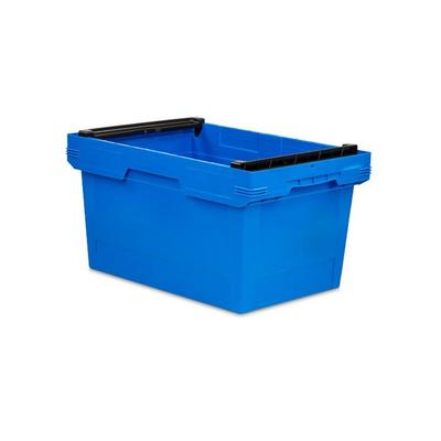 PROREGAL Conical Mehrweg-Stapelbehälter mit Stapelbügel Blau | HxBxT 32,3x40x60cm | 58 Liter | Lagerbox Eurobox Transportbox