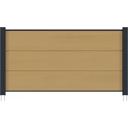 NewTechWood WPC Vorgartenelement Castello UH49 - Red Cedar - 180 x 90 cm