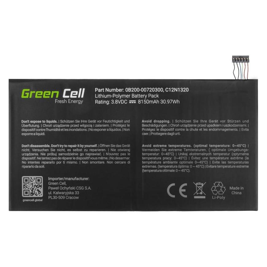 RealPower Battery for Battery C12N1320 for Asus Transformer Book T100T, 3.8V, 8150mAh (8150 mAh) (AS151)