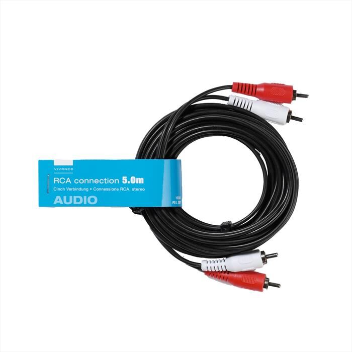 SBS Audio Connection 2xrca Plug <-> 2xrca Plug 5m-nero