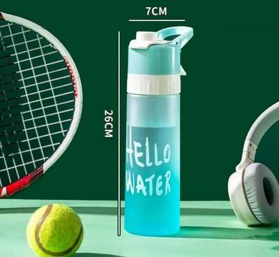 Market Central Spray Water Bottle For Sports And Outdoor Hydration blue
