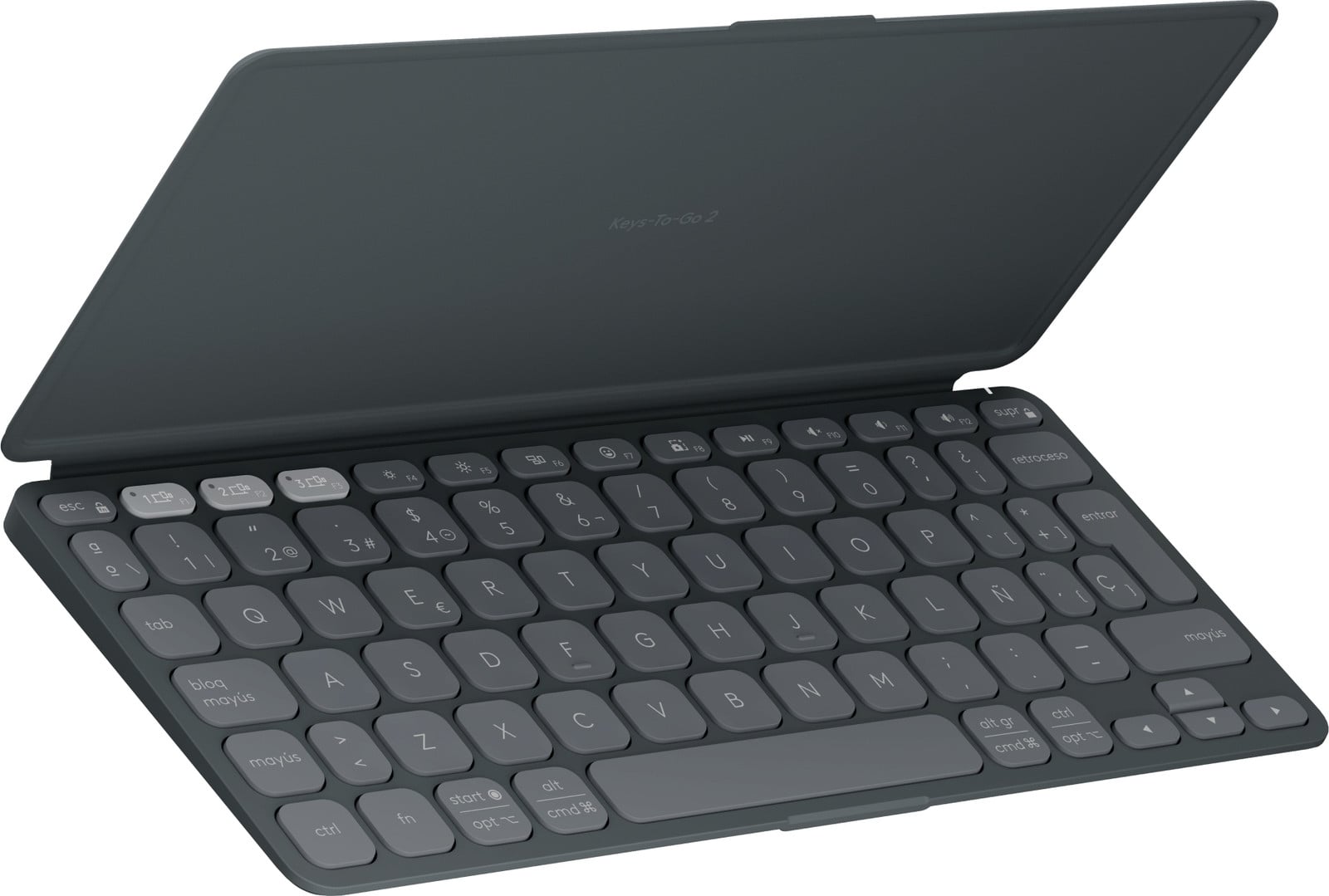 Logitech Keys-To-Go 2 draadloos toetsenbord, QWERTY-indeling, Spaans, grafietkleur