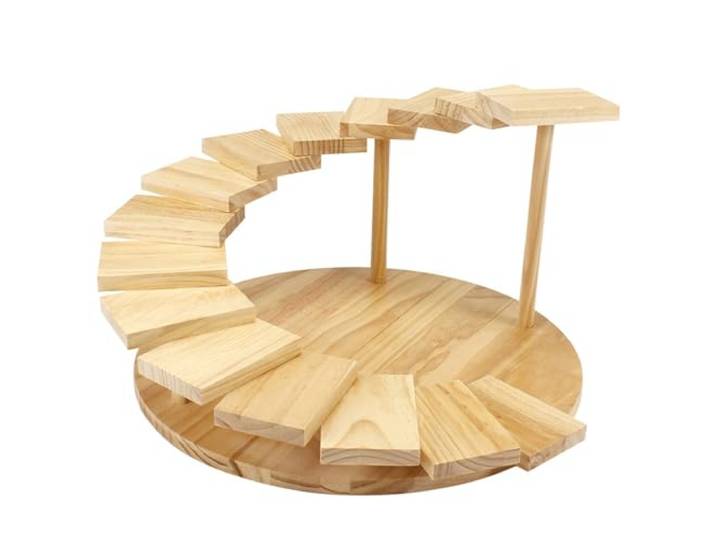 15 Treppe Hölzernes Sushi-Teller Serviertablett, Japanisch Kreativ Drehbar Fleischteller Sashimi Servierplatte Sushi-Tablett Für Restaurant Zuhause Küche, Round