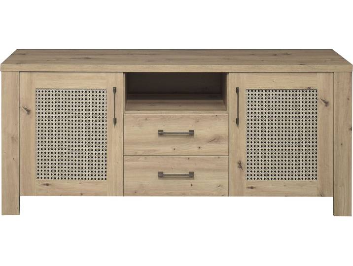Lowboard MÄUSBACHER Mares , braun (asteiche, wiener geflecht), B:162cm H:70cm T:42cm, Holzwerkstoff, Sideboards, Lowboard