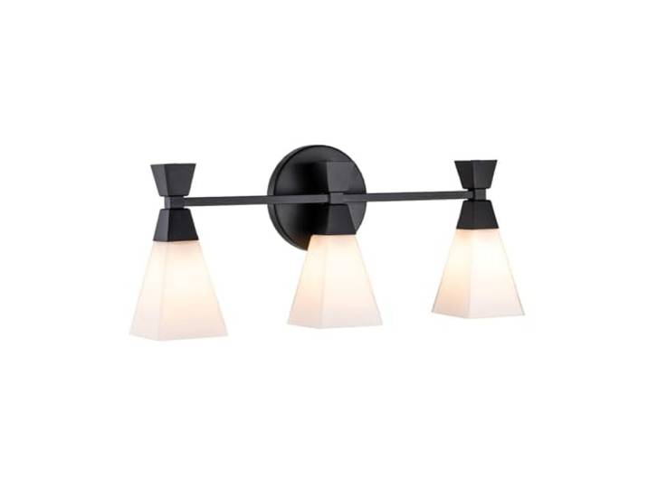 Elstead Bowtie 3-lichts badkamerwandlamp, matzwart IP44