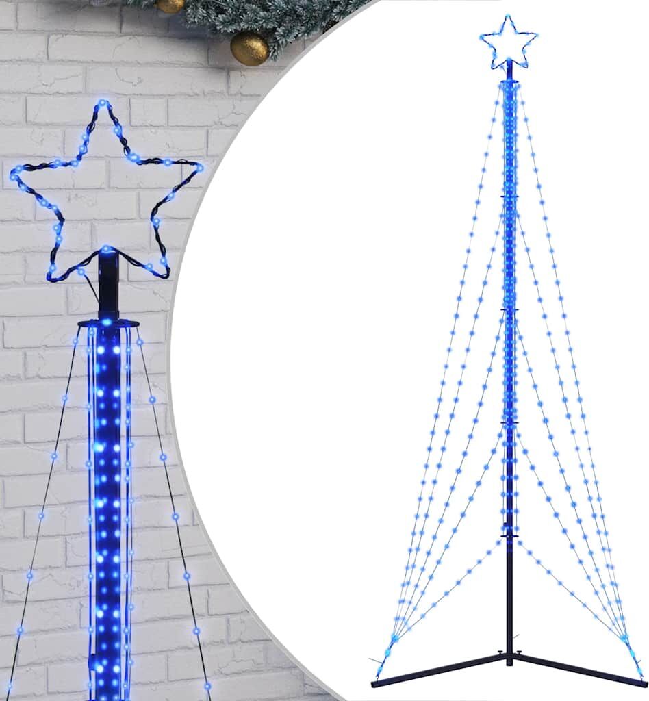 vidaXL Sapin de Noël à LED 525 LED bleu 302 cm