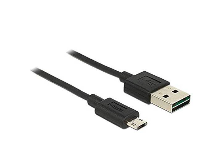 DELOCK kabel EASY-USB 2.0 type A stekker > EASY-USB 2.0 type Micro-B stekker zwart 2 m