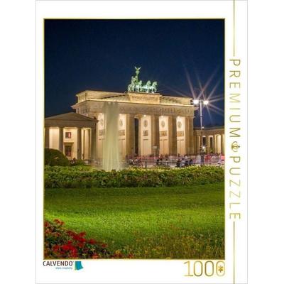 CALVENDO Puzzle Berlin - Brandenburger Tor bei Nacht | 1000 Teile Lege-Größe 64x48cm Foto-Puzzle für glückliche Stunden