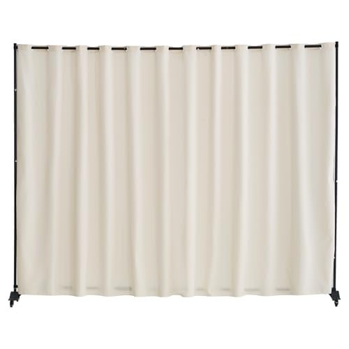 VEVOR Ruimteverdeler Scheidingsscherm, Draagbaar Privacy Scherm voor Kantoor, Slaapkamer of Eetkamer, Beige, B: 308,5 cm, D: 45 cm, H: 245,5 cm