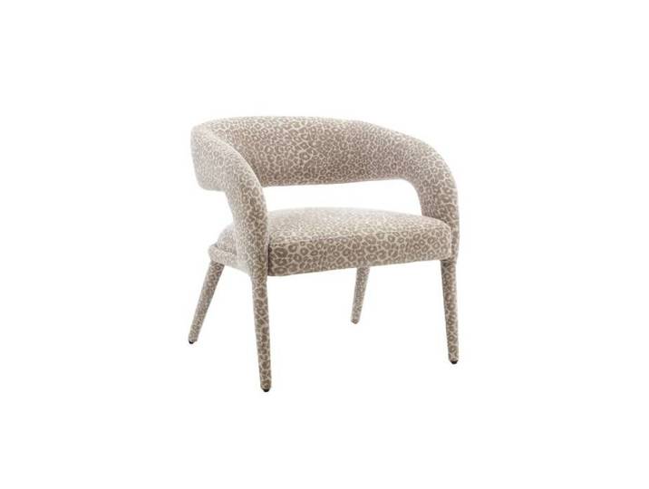 Fauteuil en tissu à motif léopard Indira