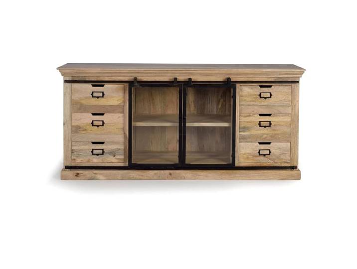 Buffet en bois manguier et noir