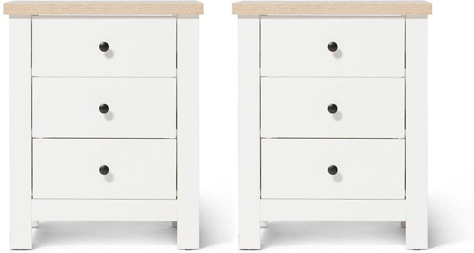 17 Stories Maryhannah Bedside Table White 56cm H X 45cm W X 45cm D