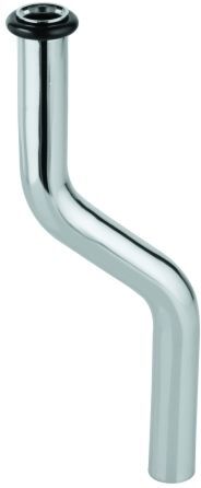Grohe Urinalspülrohr 37040000 20 cm, Ø 1,8 cm, Messing, chrom, Kröpfung 5 cm