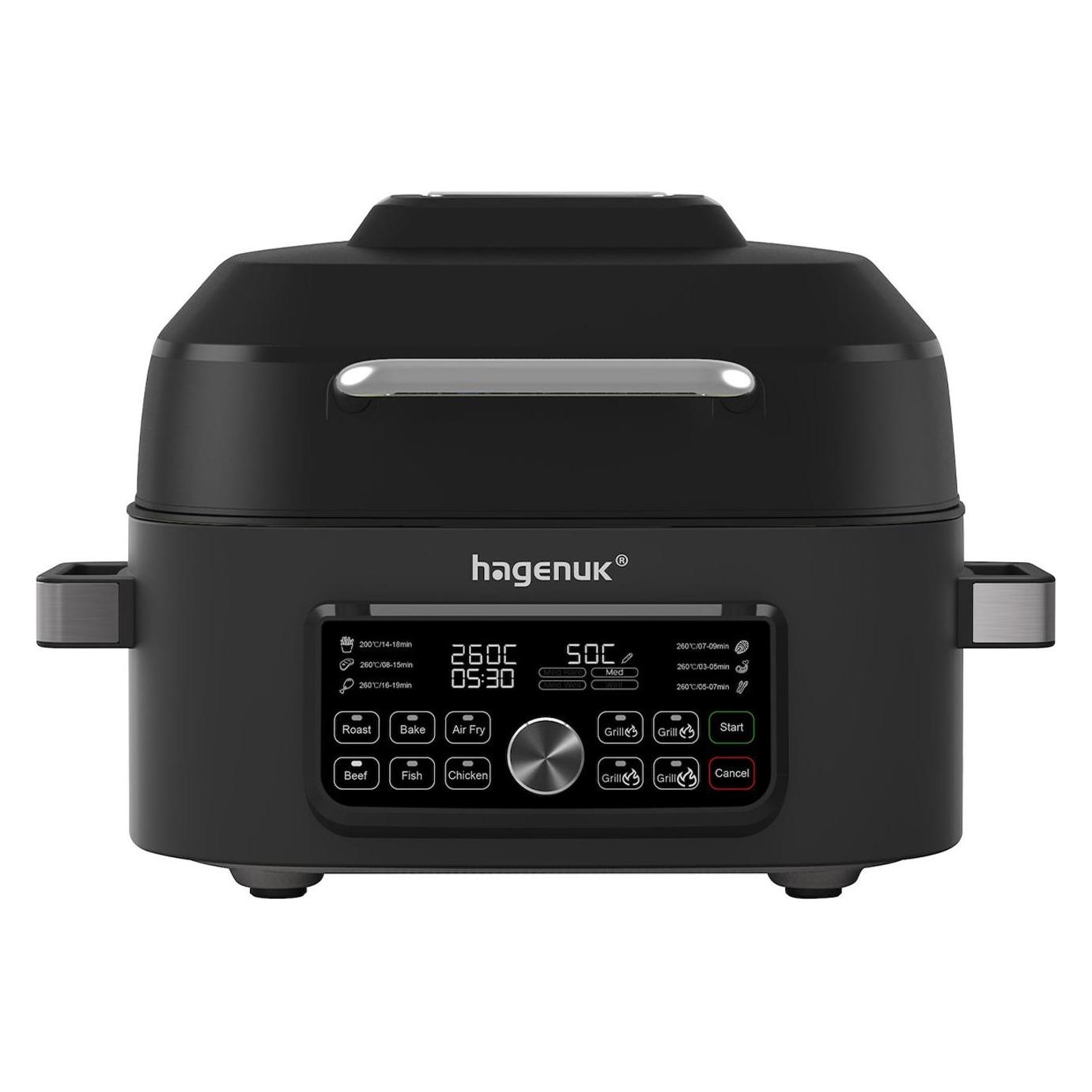 hagenuk Multi Heissluftgrill, 6 Liter, 1660 W, 120°-265°C (6 l) (MAF-1600D.8)