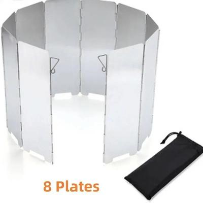 Uplift Picks Ultralight Foldable Camping Stove Windscreen Aluminum Alloy Wind Shield 8 Plates