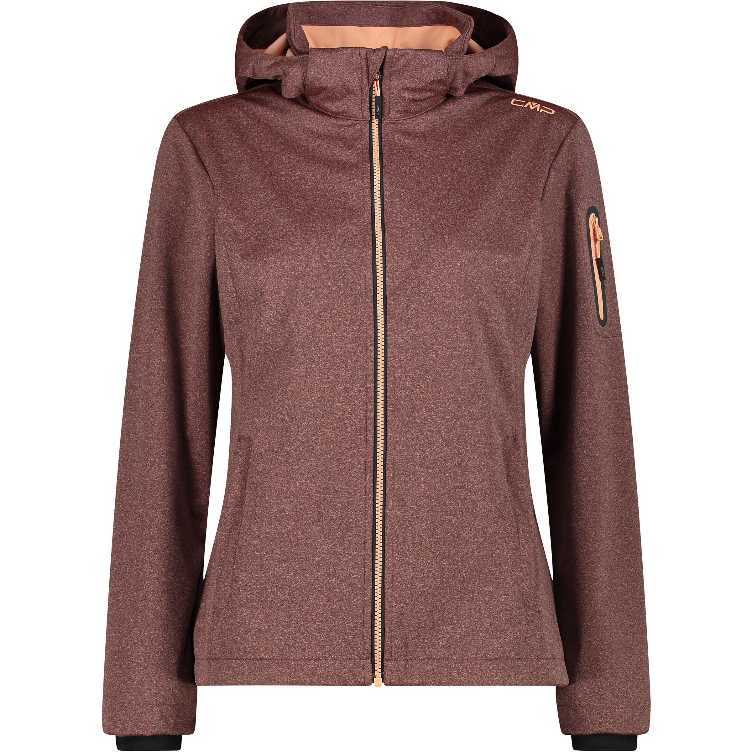 CMP Light Melange Softshell Damen Softshelljacke orange Größe M Trekking Wasserabweisend Wasserabweisend