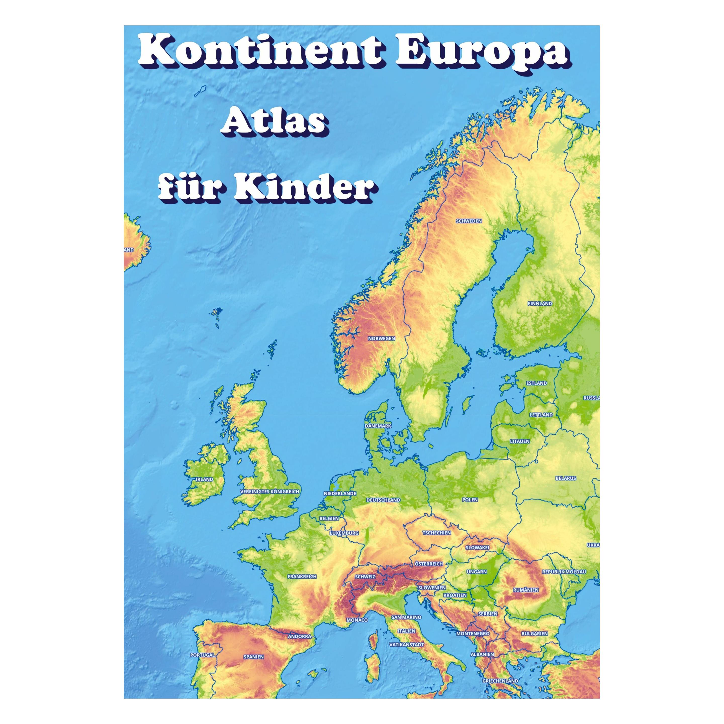 Tredition Kontinent Europa geographischer Atlas für Kinder (66963686)