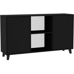 KOMMODE Home mit 2 Türen, ohne Griffe, Schwarz