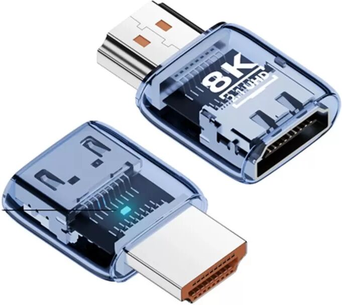 INF 8K UHD HDMI 2.1 weiblich zu männlich gerader Adapter - 3er-Pack für PC, Monitor und TV Blau